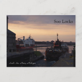 Soo Locks & Herbert C. Jackson Postkarte