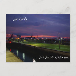 Soo Locks & St. Clair Postkarte