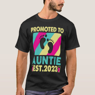 Soon To Be Aunt 2023 Awesome Promoted To Auntie 20 T-Shirt