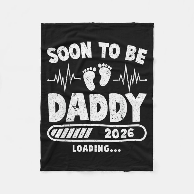 Soon To Be Daddy Est. 2026 New Dad Fathers Day Fir Fleecedecke (Vorderseite)