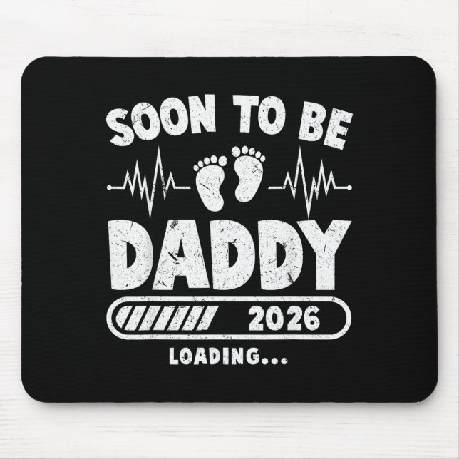 Soon To Be Daddy Est. 2026 New Dad Fathers Day Fir Mousepad (Vorne)