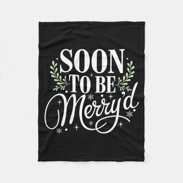 Soon To Be Merry'd Christmas Engaged Fiance Santa  Fleecedecke (Vorderseite)