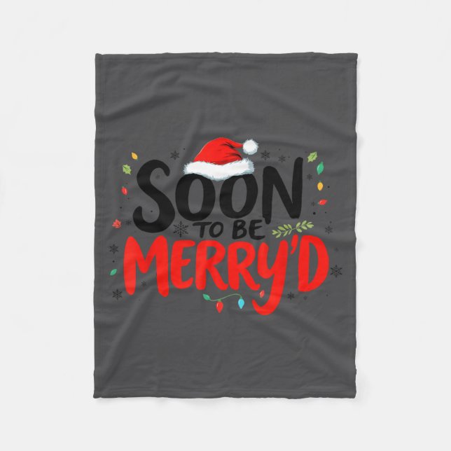 Soon To Be Merry'd Christmas Engaged Fiance Santa  Fleecedecke (Vorderseite)