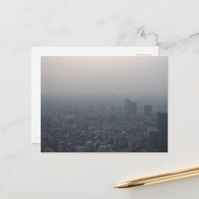 Soot-stained skyscrapers postkarte (Vorderseite/Rückseite Beispiel)