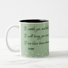 Soothe and Heu - Rumi Quote Zweifarbige Tasse