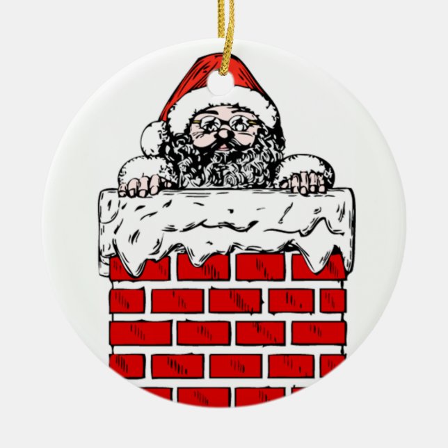 Sooty Santa in Chimney Weihnachtsschmuck (Vorne)