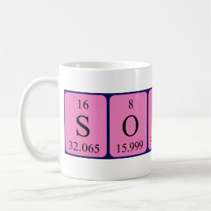 Sophi Namen-Tasse periodischer Tabelle Kaffeetasse