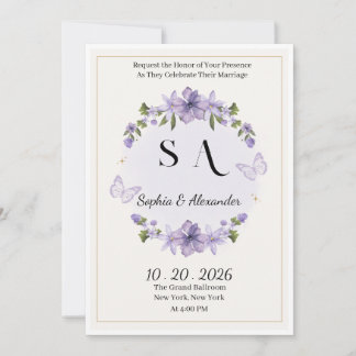 Sophia & Alexander Luxus-Hochzeitseinladung | Ele Einladung