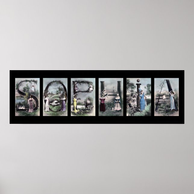 SOPHIA Alphabet Letter Name Art Poster (Vorne)