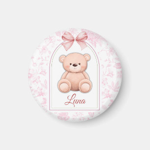 Sophia Benutzerdefiniertes rosa Teddy-Bär-Kinder Magnet