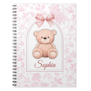 Sophia Benutzerdefiniertes rosa Teddy-Bär-Kinder Notizblock
