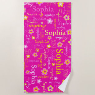 Sophia Blumen Name Strandtuch