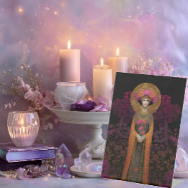 Sophia Divine Goddess of Wisdom Mosaic Portrait Sockelschild