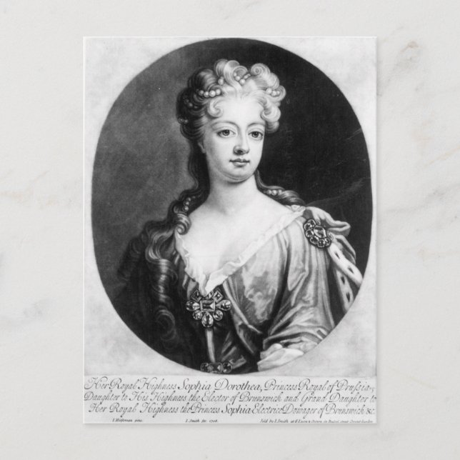 Sophia Dorothea, Königin von Preußen Postkarte (Vorderseite)