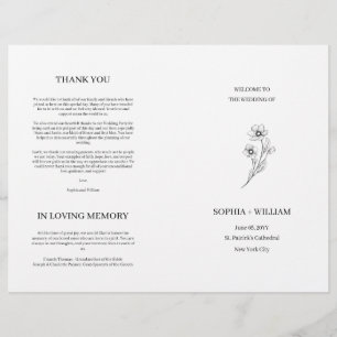 Sophia Elegant Typography Folle Programme de Maria