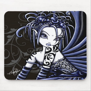 "Sophia" gotische blaue Tätowierungs-Fee Mousepad