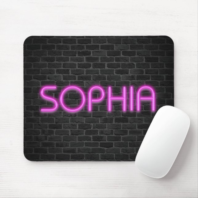 SOPHIA in rosa Neonlicht Mousepad (Mit Mouse)