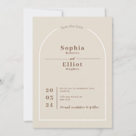 SOPHIA Modern Wüste Boho Arch Save the Date Karte