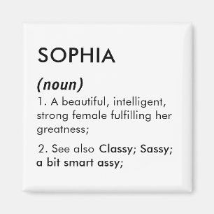 Sophia Name, Bearbeitbarer Name, Benutzerdefiniert Magnet