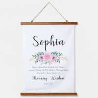 Sophia Name bedeutet Wandhängen