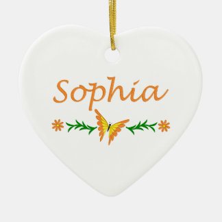 Sophia (orange Schmetterling) Keramikornament
