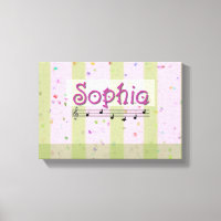 Sophia Pink Green Leinwand