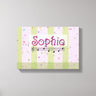 Sophia Pink Green Leinwand