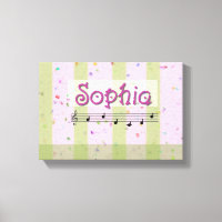 Sophia Pink Green Leinwand