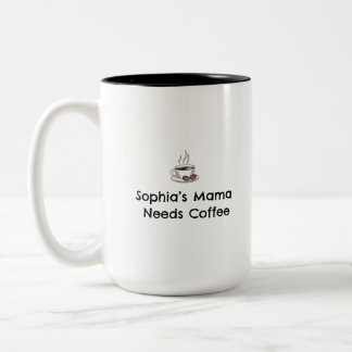 Sophia’s Mom | Custom Name Parent Gift Zweifarbige Tasse