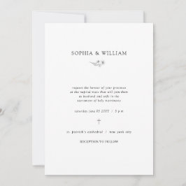 Sophia Simple All in one katholische Hochzeit Einladung