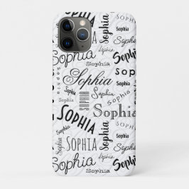 Sophia Typografie Schwarz Weiß Case-Mate iPhone Hülle