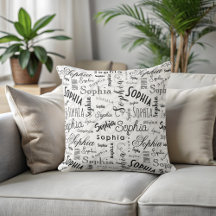 Sophia Typografie Schwarz-weiß