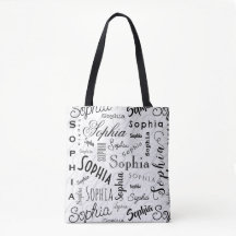 Sophia Typografie Schwarz-weiß