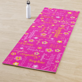 Sophie Blume nennen Yoga mat typografisch pink Yogamatte