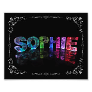 Sophie - Der Name Sophie in 3D-Leuchten (Fotografi Fotodruck