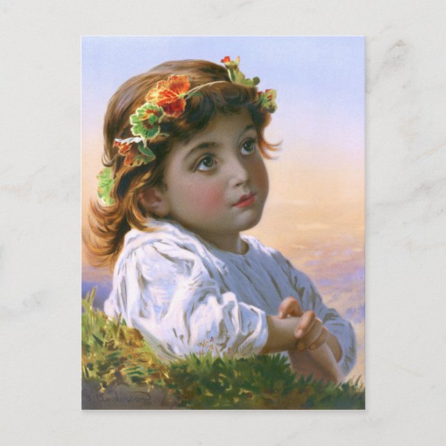 Sophie Gengembre Anderson: Dreaming Daisy Postkarte (Vorderseite)