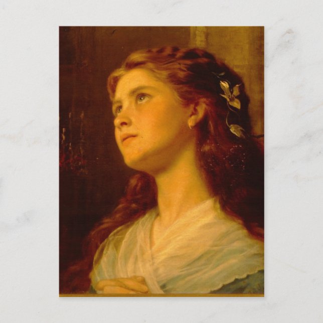 Sophie Gengembre Anderson Portrait of Young Girl E Postkarte (Vorderseite)