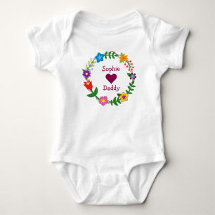 Sophie Lieben Daddy Elegante Blume personalisieren Baby Strampler
