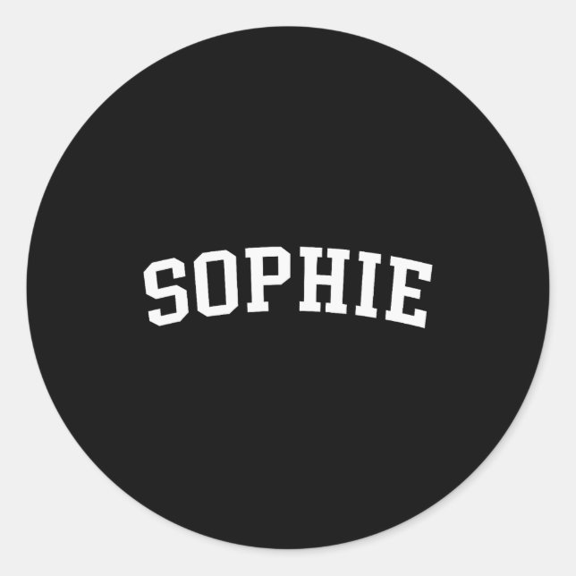 Sophie  runder aufkleber (Vorderseite)