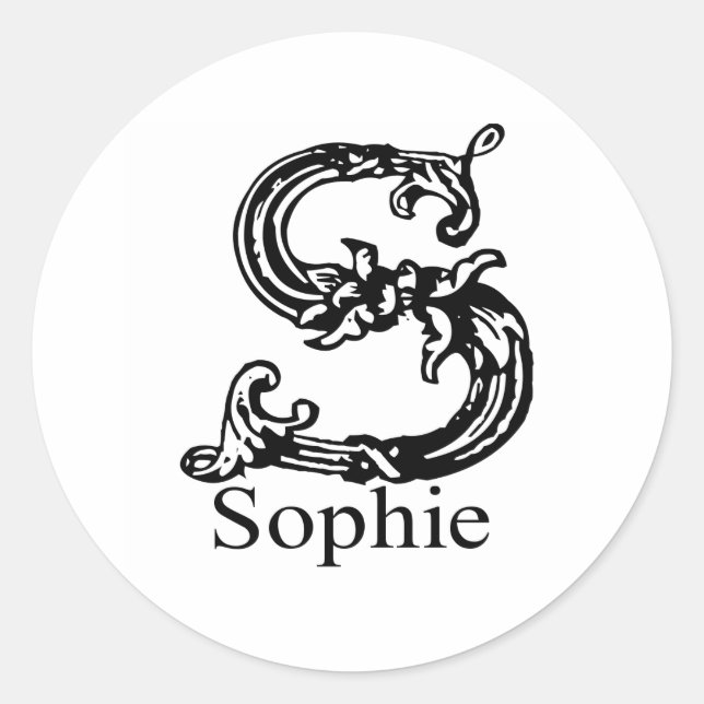 Sophie Runder Aufkleber (Vorderseite)