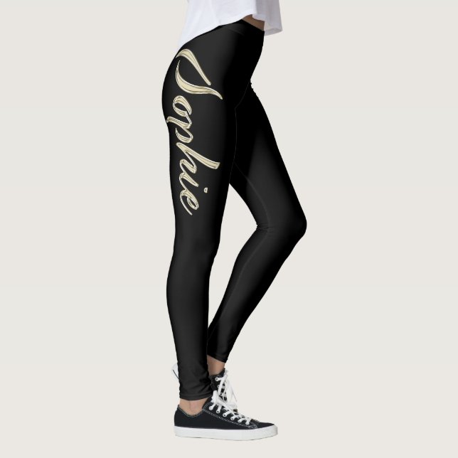 Sophie white gold Handwriting Hose Leggings (Rechts)