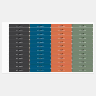 Sophistcated Modern Mens Name Adhesive Text Etiketten