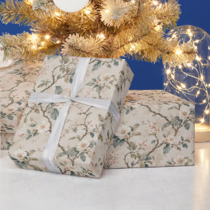 Sophisticated asymmetrische Blütenzweige Geschenkpapier