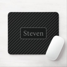Sophisticated Grey & Black Pinstriped Personalized