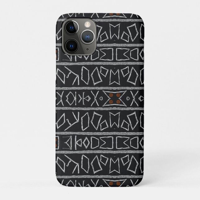 Sophisticated Luxury African Caribbean Mudcloth Case-Mate iPhone Hülle (Rückseite)