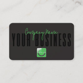 Sophisticated Modern Black Green Logo Generic  Visitenkarte