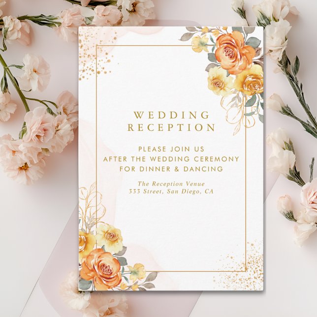 Sophisticated spring wedding with orange blossoms begleitkarte (Von Creator hochgeladen)