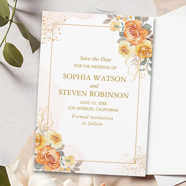 Sophisticated spring wedding with orange blossoms save the date (Von Creator hochgeladen)