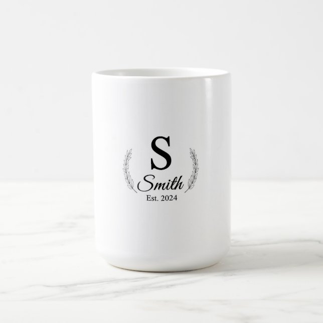Sophisticated Wedding Date Keepsake | Customizable Kaffeetasse (Mittel)
