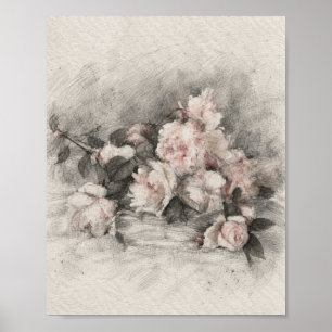 Sophisticated Wildflower-Dekorativer Druck Poster